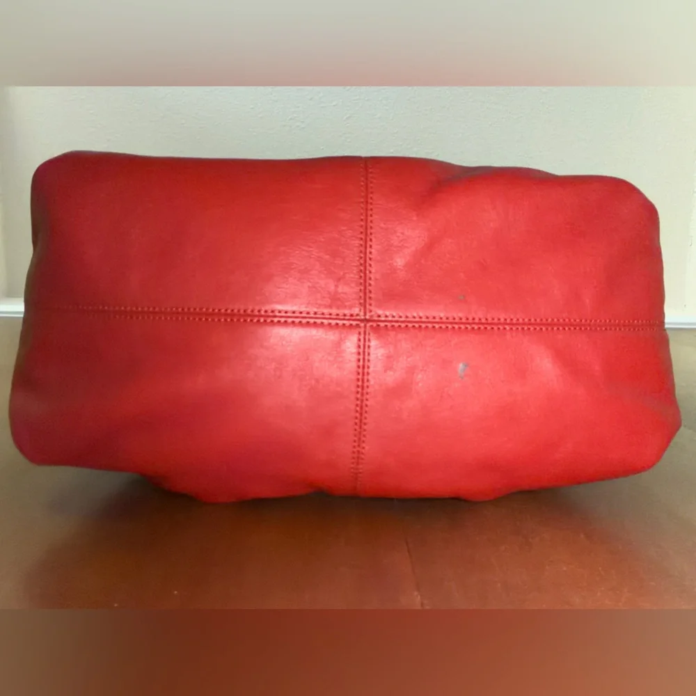 Coach Ashley Leather Convertible Hobo in Orange, Gold Hardware, F19761 - Picture 4 of 16